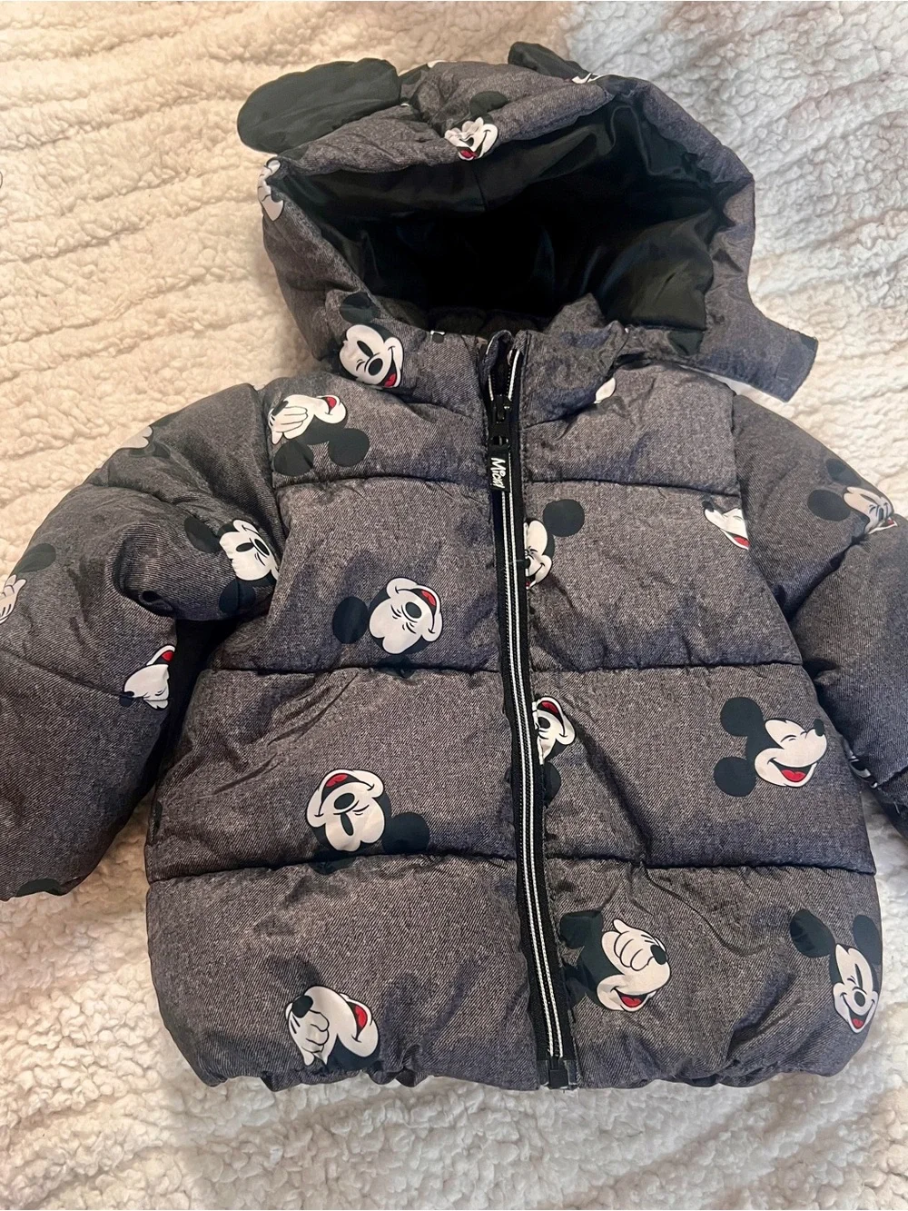 H&M Disney Mickey Mouse Jacket - Black & Gray size 18 months